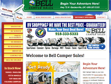 Tablet Screenshot of bellcampersales.com